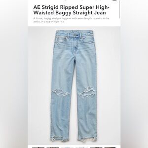 American Eagle Outfitters Blue Straight Leg Jeans